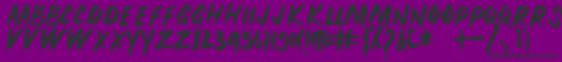 PEUNA BRUSH-Schriftart – Schwarze Schriften auf violettem Hintergrund