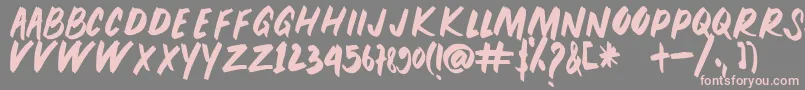 PEUNA BRUSH Font – Pink Fonts on Gray Background