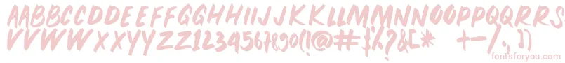 PEUNA BRUSH Font – Pink Fonts on White Background