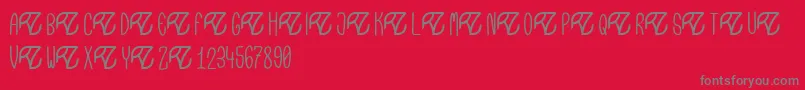 Pevitta TypeFaceDemo Font – Gray Fonts on Red Background