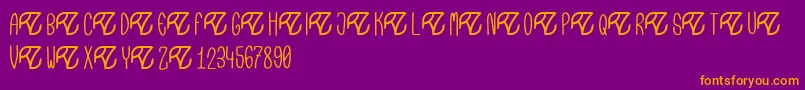 fuente Pevitta TypeFaceDemo – Fuentes Naranjas Sobre Fondo Morado