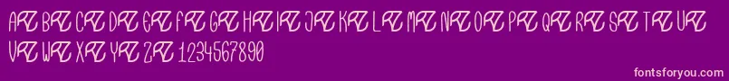 Pevitta TypeFaceDemo Font – Pink Fonts on Purple Background