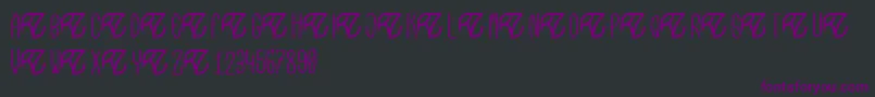 Pevitta TypeFaceDemo Font – Purple Fonts on Black Background