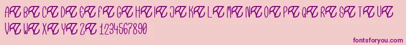 Pevitta TypeFaceDemo Font – Purple Fonts on Pink Background