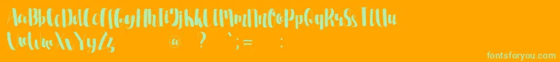 PevittaDemo Font – Green Fonts on Orange Background