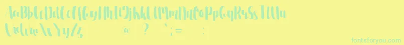 PevittaDemo Font – Green Fonts on Yellow Background