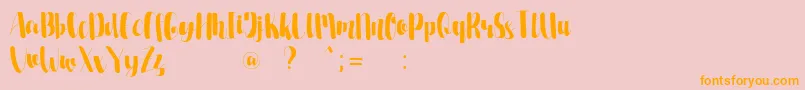 Police PevittaDemo – polices orange sur fond rose