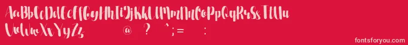 PevittaDemo Font – Pink Fonts on Red Background