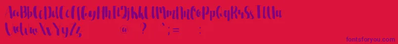 PevittaDemo Font – Purple Fonts on Red Background