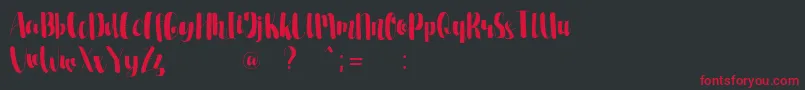 PevittaDemo Font – Red Fonts on Black Background