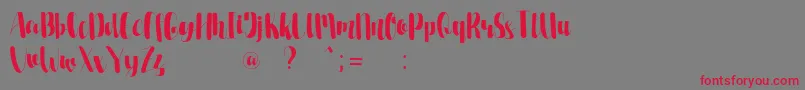 PevittaDemo Font – Red Fonts on Gray Background