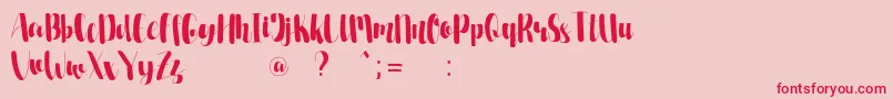 PevittaDemo Font – Red Fonts on Pink Background