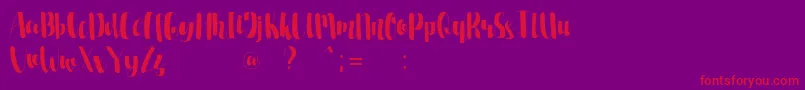 PevittaDemo-Schriftart – Rote Schriften auf violettem Hintergrund