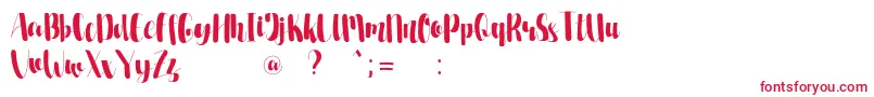 フォントPevittaDemo – 白い背景に赤い文字