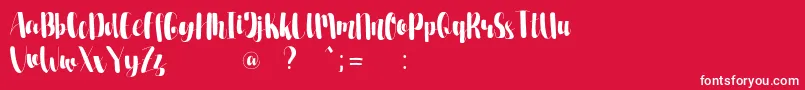 PevittaDemo Font – White Fonts on Red Background