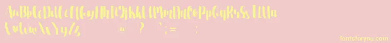 PevittaDemo Font – Yellow Fonts on Pink Background