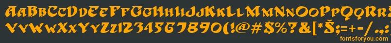 HoffmannRegular Font – Orange Fonts on Black Background