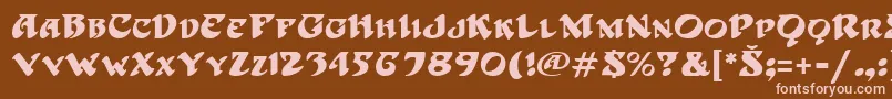 Шрифт HoffmannRegular – розовые шрифты на коричневом фоне