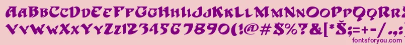 HoffmannRegular Font – Purple Fonts on Pink Background