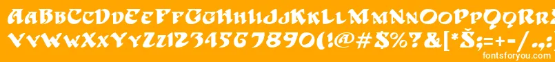 フォントHoffmannRegular – オレンジの背景に白い文字