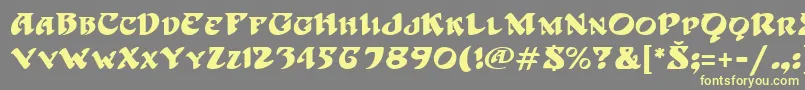 HoffmannRegular Font – Yellow Fonts on Gray Background