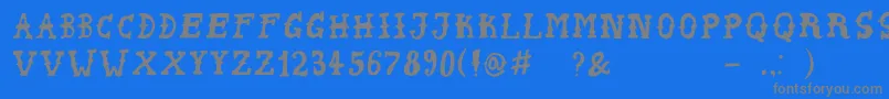 PeyoteHandwrite Font – Gray Fonts on Blue Background