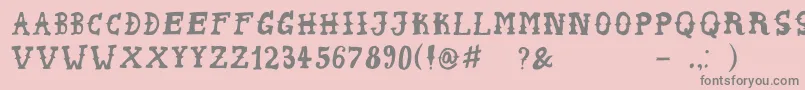 PeyoteHandwrite Font – Gray Fonts on Pink Background