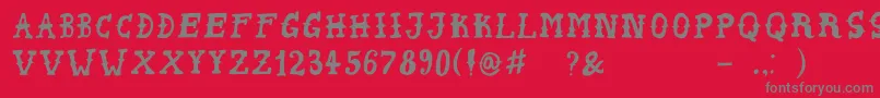 Czcionka PeyoteHandwrite – szare czcionki na czerwonym tle