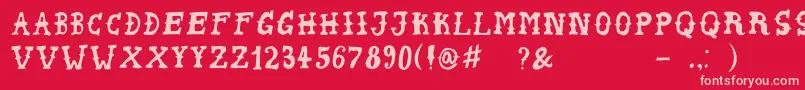 PeyoteHandwrite Font – Pink Fonts on Red Background
