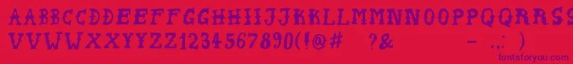 PeyoteHandwrite Font – Purple Fonts on Red Background