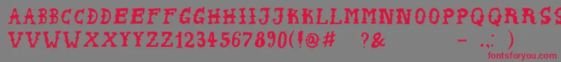 PeyoteHandwrite Font – Red Fonts on Gray Background
