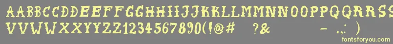 PeyoteHandwrite Font – Yellow Fonts on Gray Background