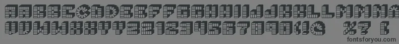 Шрифт Pez font – чёрные шрифты на сером фоне