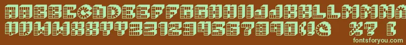 Шрифт Pez font – зелёные шрифты на коричневом фоне