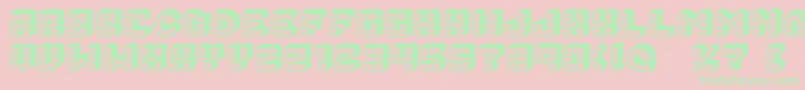 Pez font Font – Green Fonts on Pink Background