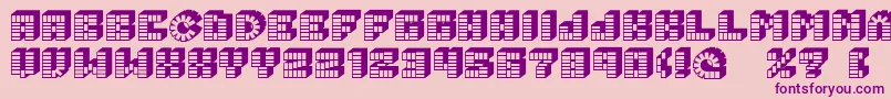 Police Pez font – polices violettes sur fond rose