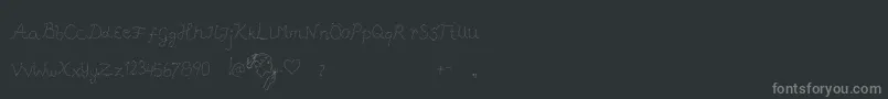 Pffft Font – Gray Fonts on Black Background