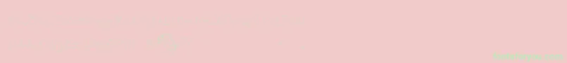 Pffft Font – Green Fonts on Pink Background