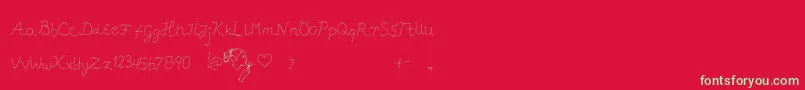 Pffft Font – Green Fonts on Red Background