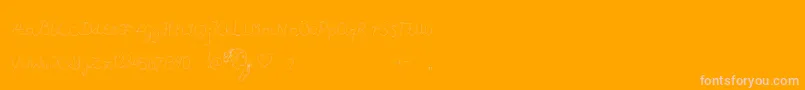 Pffft Font – Pink Fonts on Orange Background
