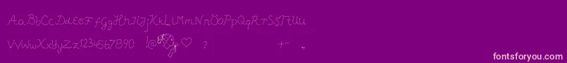 Pffft Font – Pink Fonts on Purple Background