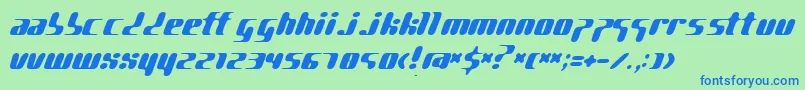 pggene   Font – Blue Fonts on Green Background