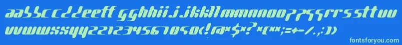 pggene   Font – Green Fonts on Blue Background