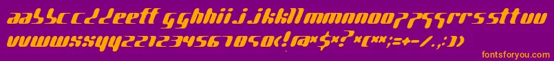 pggene  -fontti – oranssit fontit violetilla taustalla