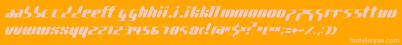 Fonte pggene   – fontes rosa em um fundo laranja