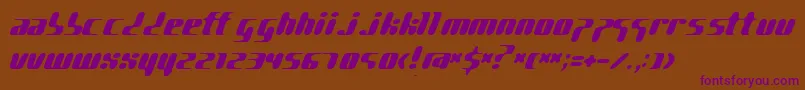 pggene  -fontti – violetit fontit ruskealla taustalla