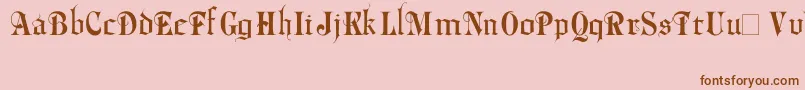 Phalyn Font – Brown Fonts on Pink Background