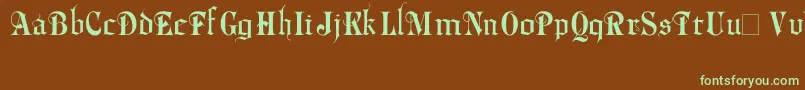 Phalyn Font – Green Fonts on Brown Background