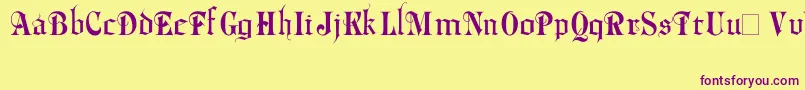 Phalyn Font – Purple Fonts on Yellow Background