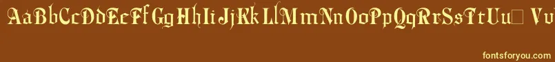 Phalyn Font – Yellow Fonts on Brown Background